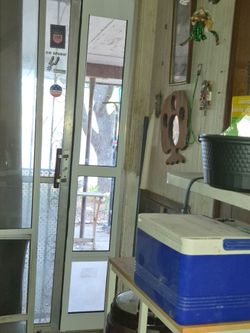Patio doggy door