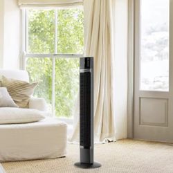 48 in. 4 Speeds Xtra Air Tower Fan in Black with Carry Handle, Oscillating, Nighttime Setting, Timer lasko fan tower t48310