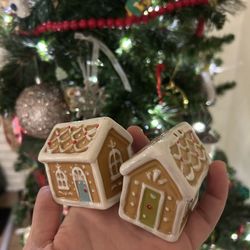 Evergreen Ceramic Salt And Pepper Shakers