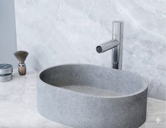 Vigo Brighton in Oval Concrete Vessel Sink