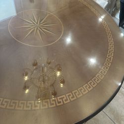 Italian Design 60 Inch Round Table With Matching Chairs 