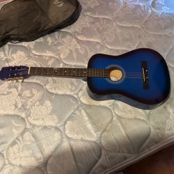Blue Acoustic Guitar 