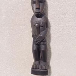 Vintage hand carved wood African tribal figure