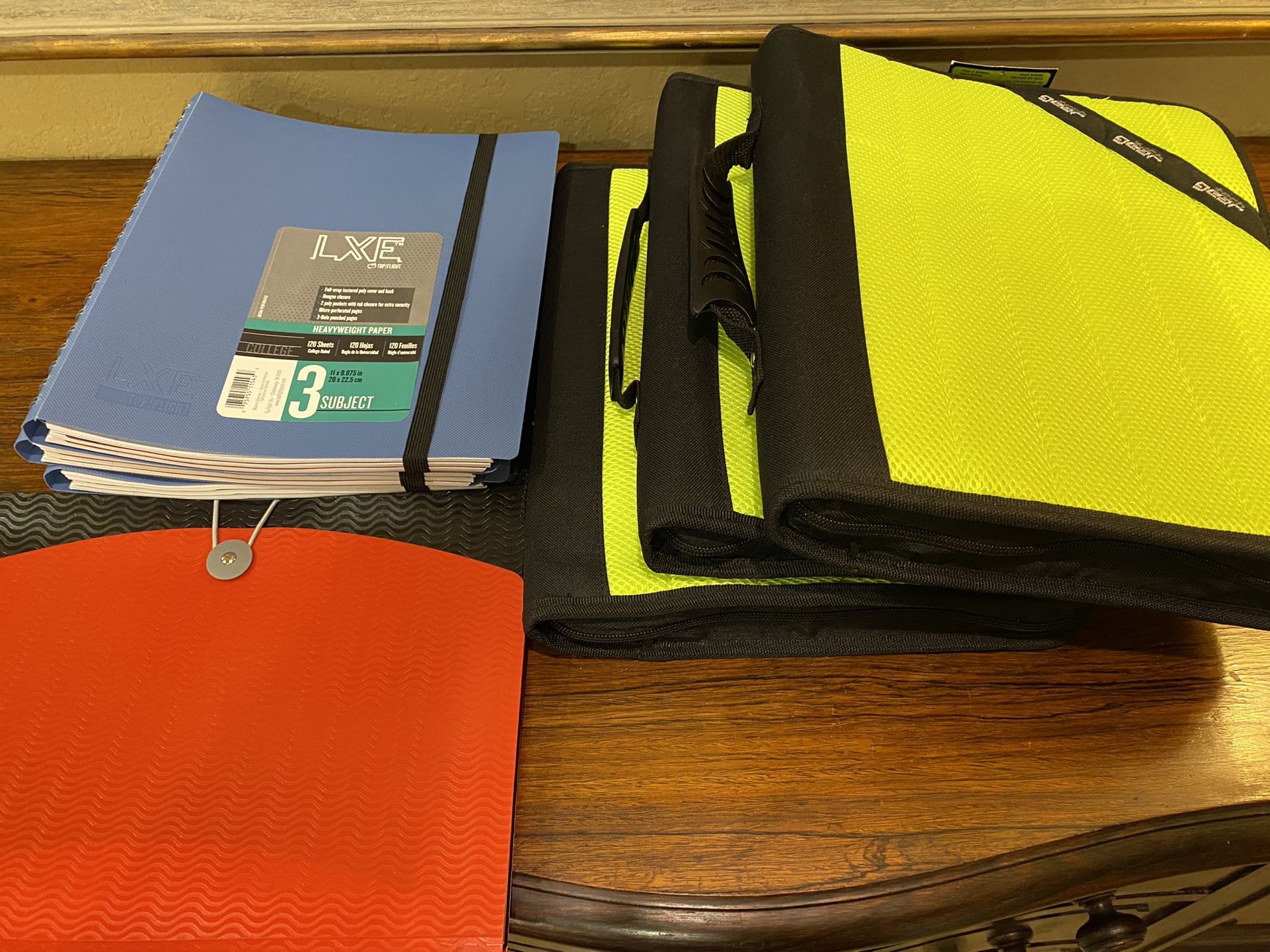 Notebooks, Binders, Accordion File
