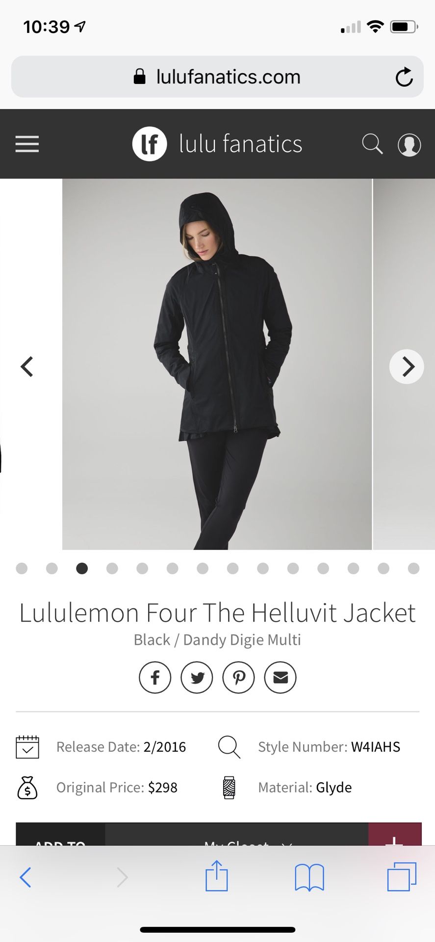 Lululemon Four Helluvit jacket