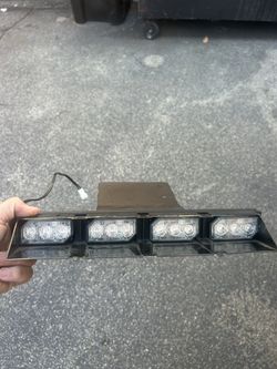 Police sun visor lights and strobe lights