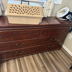 Long mahogany dresser
