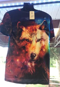 New unisex wolf design shirt. Breathable material