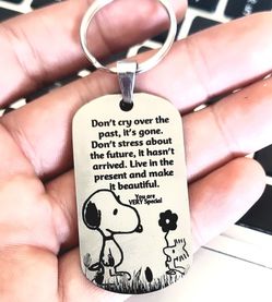 Snoopy Hot Super Cute Keychain Stainless Steel 