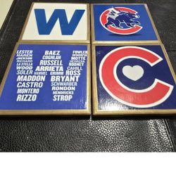CHICAGO CUBS COASTERS CERAMIC NEW