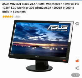 FREE Asus monitor 21.5” with mount