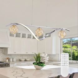 MOOONICHE 40" LED Dimmable Kitchen Island Chandelier