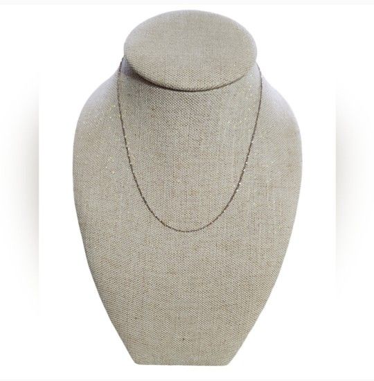 Italy 925 KA 1772 Gold Sterling Silver Twist Thin Chain