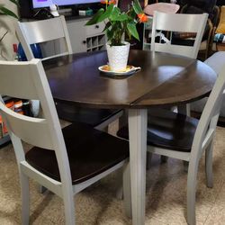 Wood dinning table set