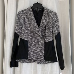 Jessica Simpson Tweed Faux Leather Jacket - Size XS