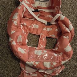 Baby Shopping Cart Cover for Baby Girl or Boy, Machine Washable/Portable with Carry Bag-Pink White Elephant