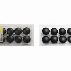 Round Flate Black Knobs (10 Count) 