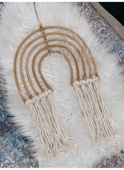 Boho Rattan Wicker Rainbow 