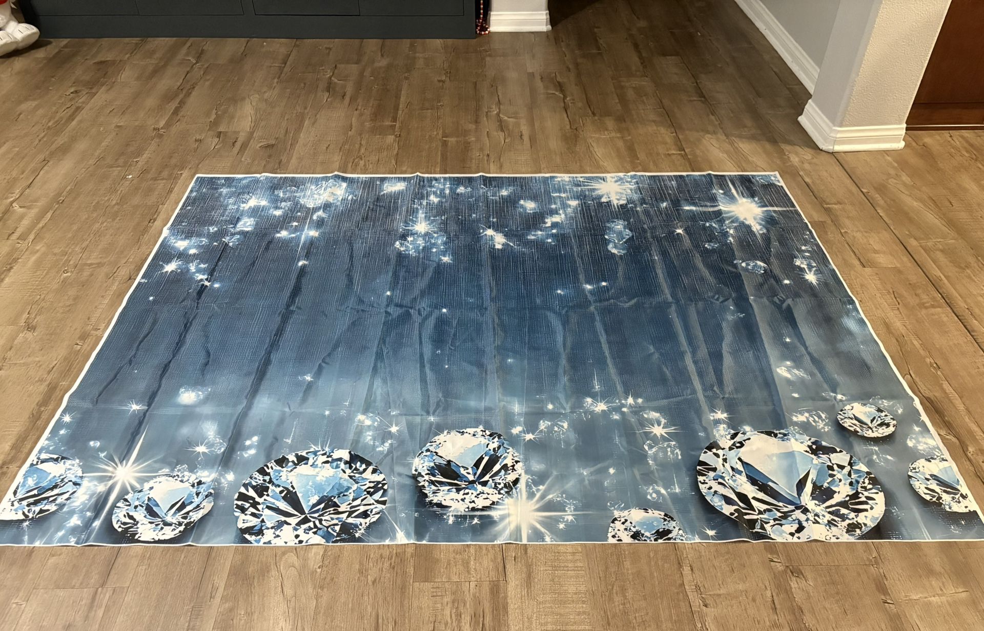 Denim & Diamonds Party Decor Bundle – Backdrops, Shimmer Walls, Card Box , & More