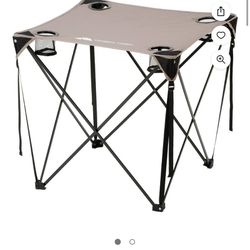 Ozark Trail Quad Folding Table with Cup Holders, Grey Brand New 
