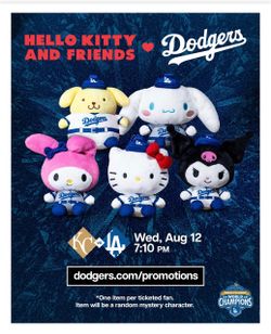 Dodgers vs royals hello kitty giveaway