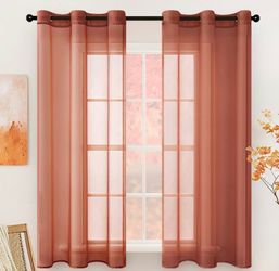 Orange curtains 108”
