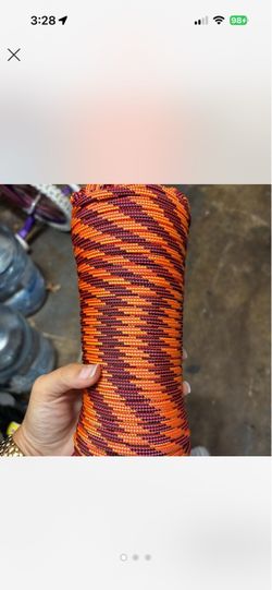 Orange and Purple Braided Rope Coil