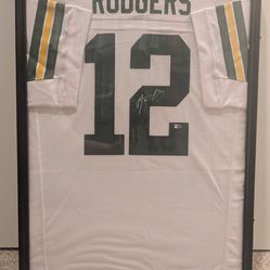 Framed Autographed Aaron Rodgers & Jordy Nelson Jerseys