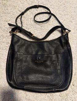 Marc Jacobs Empire City Large Hobo Shoulder Bag Black Pebbled Leather Zipper