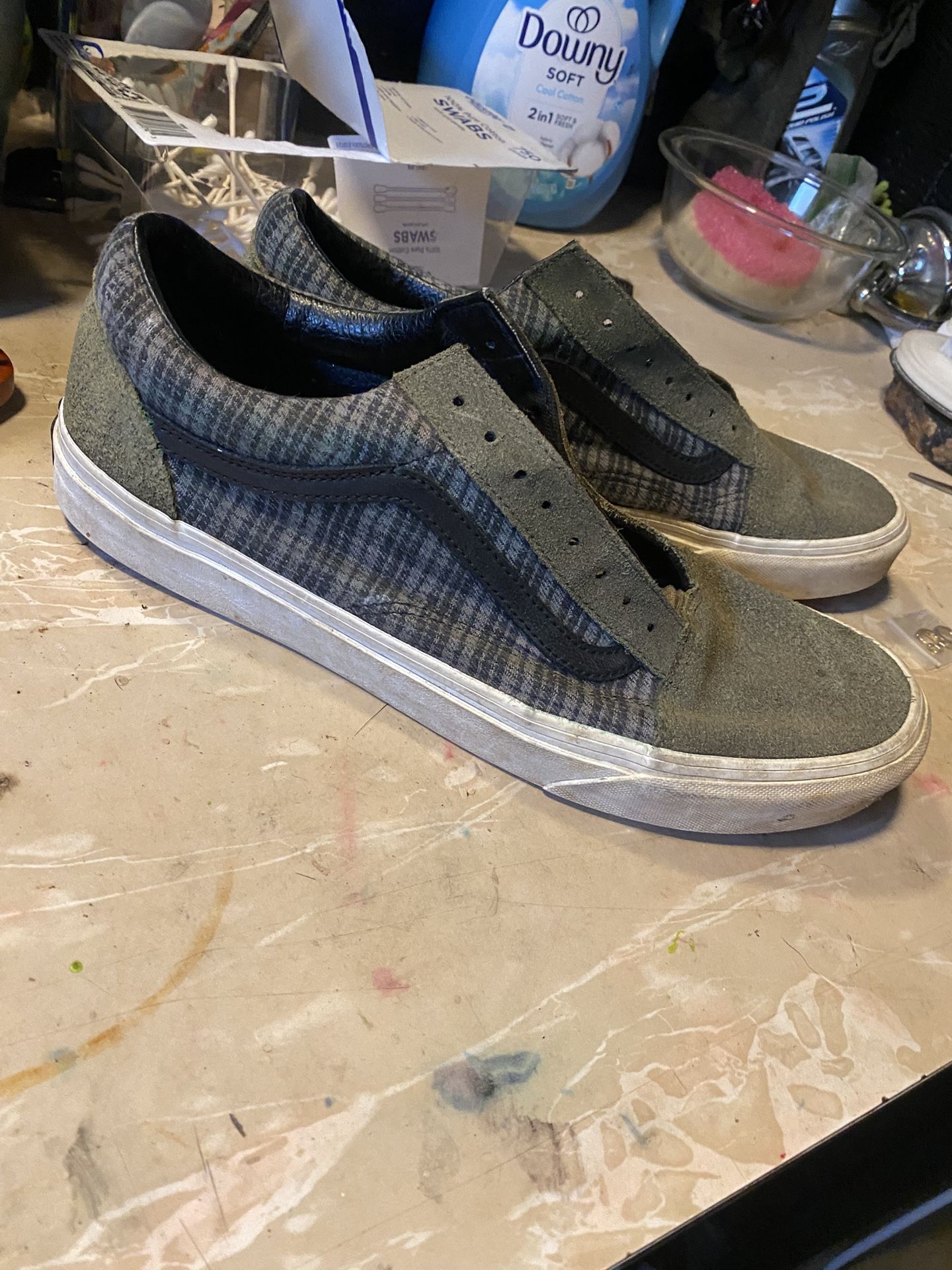 Vans men plaid shoes size 11.5