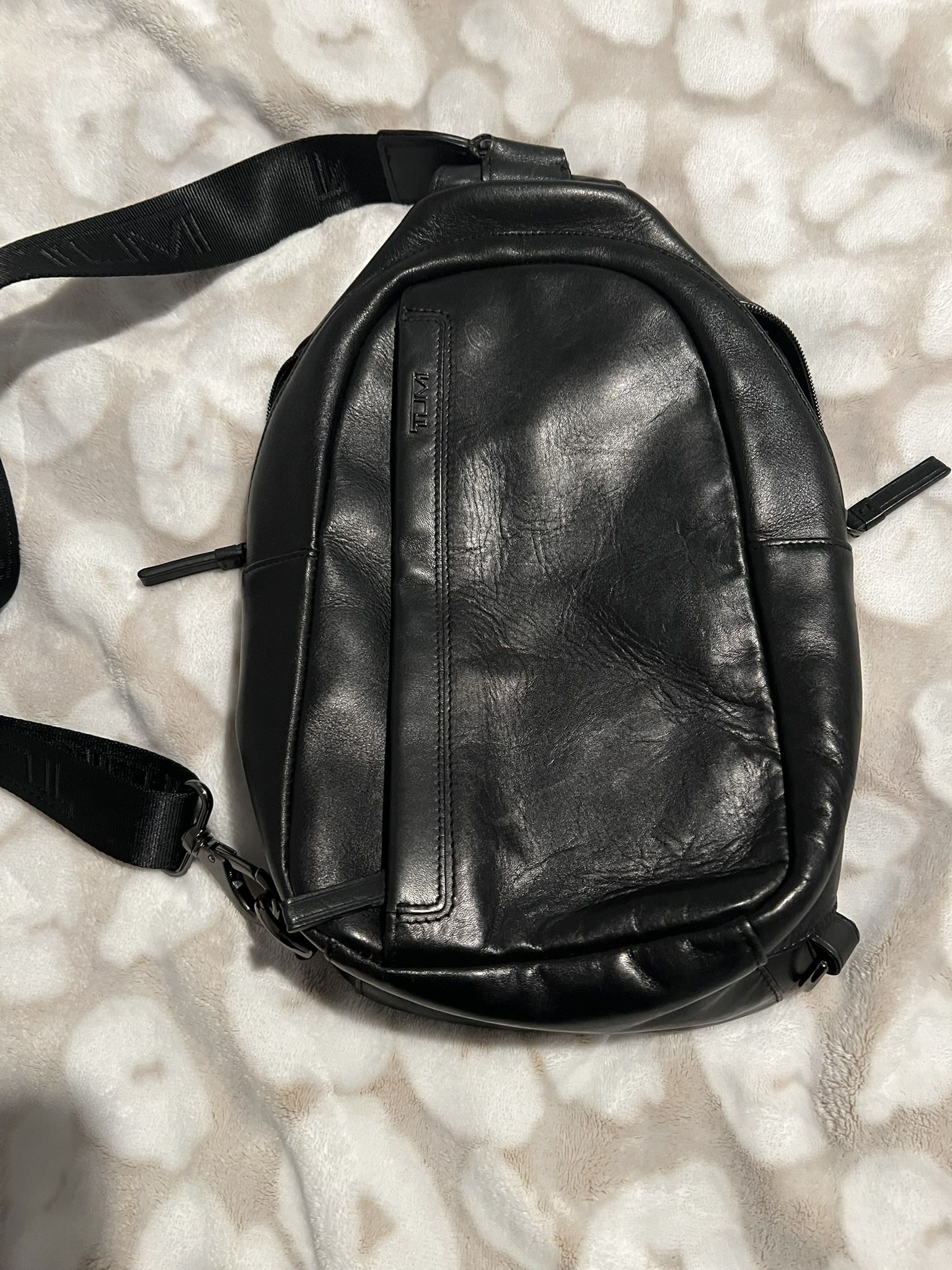 Tumi All Leather Sling Bag