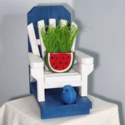 Handcrafted Mini Adirondack Chair Plant  / Candle Stand 