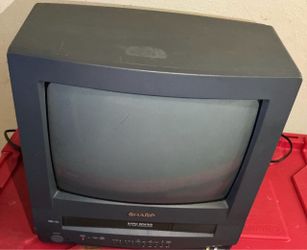 Vintage Sharp 13VT-R100 13” TV / VHS VCR Combo No Remote Parts/Repair  NO Picture on Screen when tv is turned on