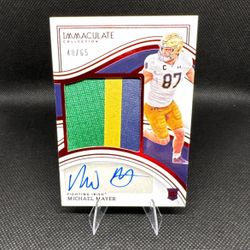 Panini 2023 Immaculate Michael Mayer RC Auto Patch #42 48/65
