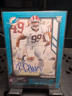 2020 Panini Playbook - Raekwon Davis Auto #187 RC Teal 7/49