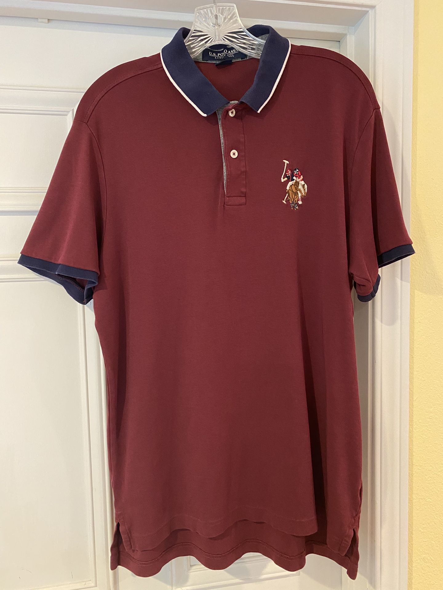 U.S. Polo Assn. Luxury Feel 100% Cotton Men's Polo Shirt Big Pony Multicolor Golf Rugby Preppy RN#98826 Size Medium