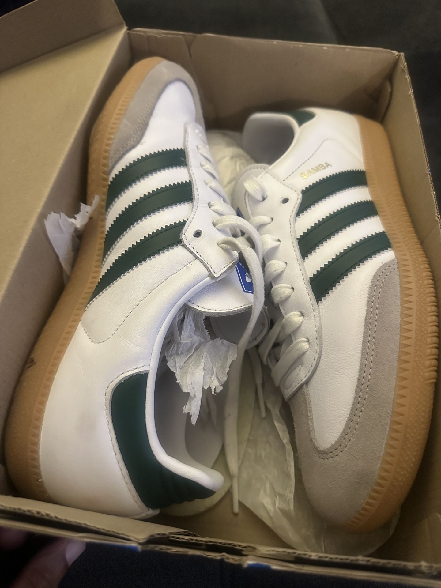 Adidas Samba OG – White/Green – Men’s Size 10 (Women’s 11 / UK 9.5)