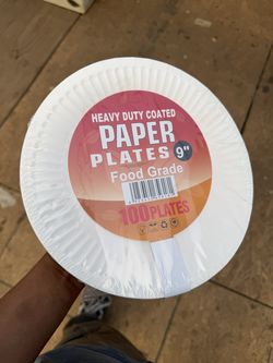 100 Coated Paper Plates