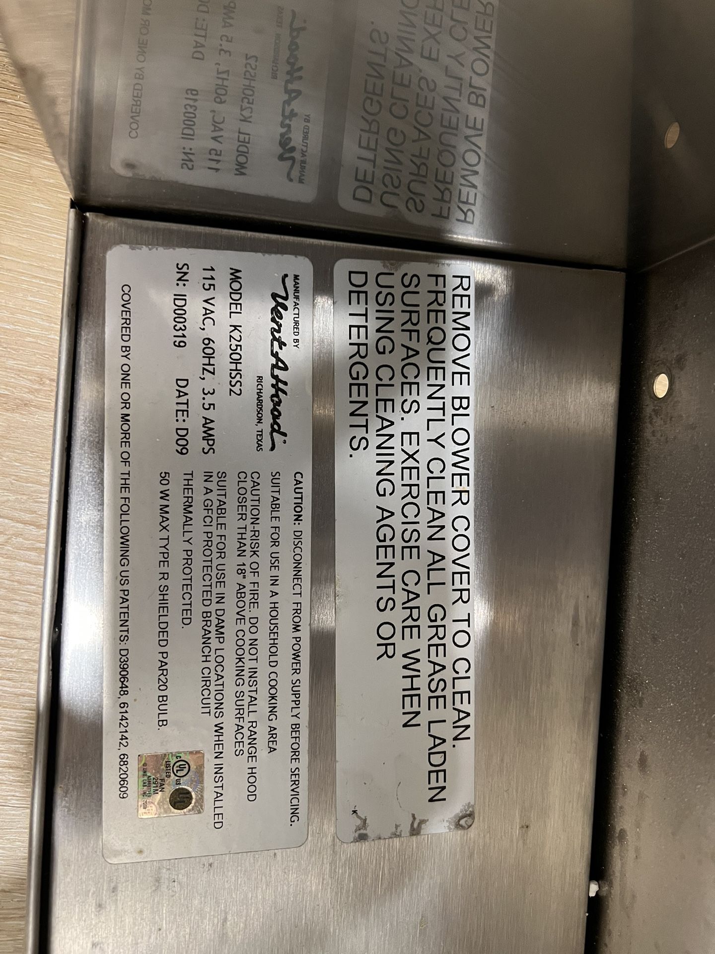 Kitchen Hood 42 Inches