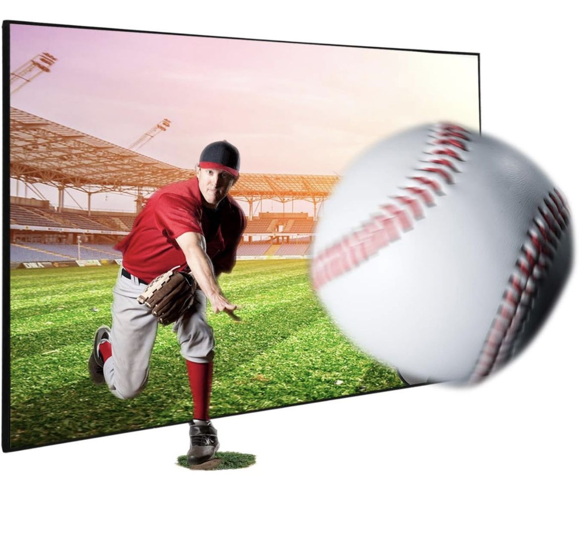 YODOLLA Fixed Frame Projector Screen 120 Inch 16:9, Projection Screen 4K 3D 1080P HD