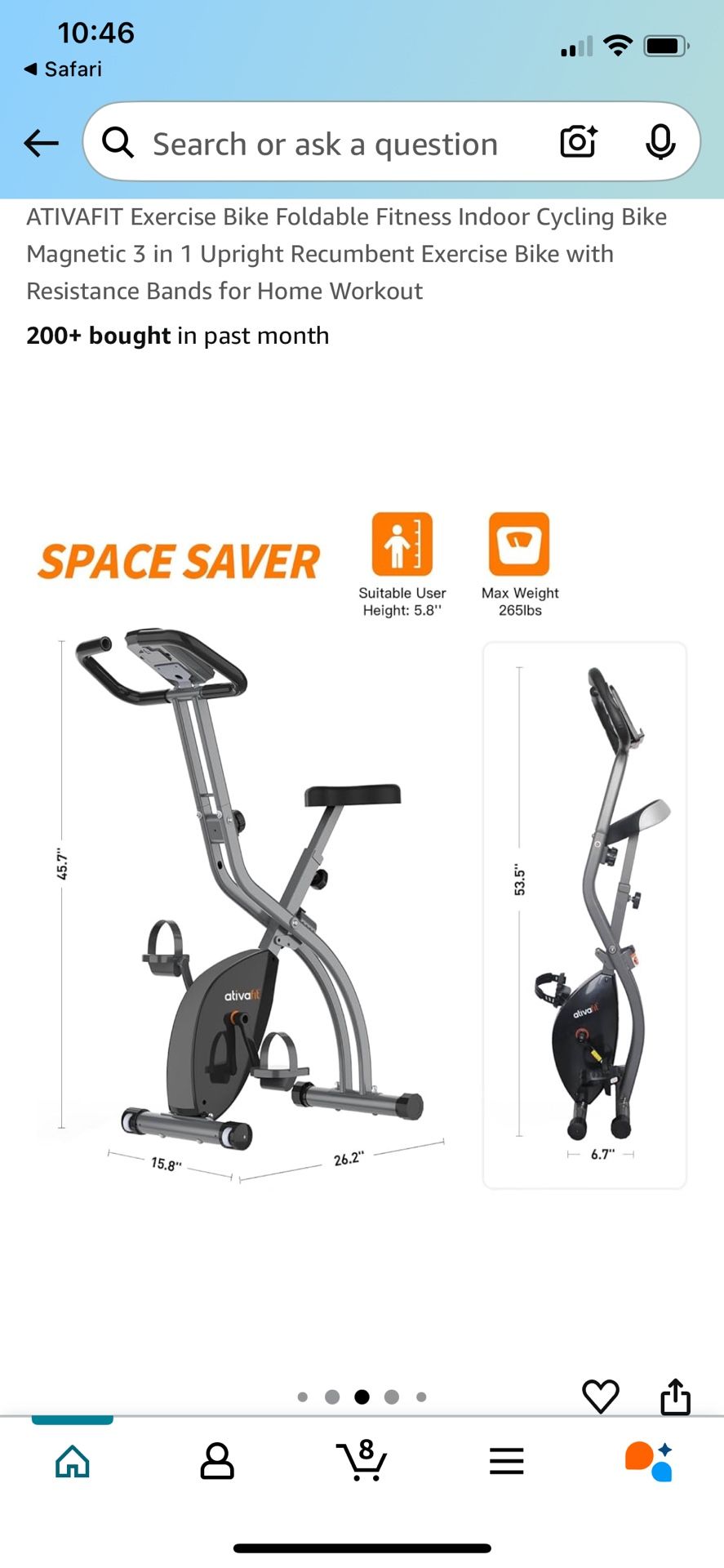 Ativa fit Exercise Cycle.