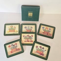 SET 6 VINTAGE COASTERS In BOX.
🍇Beautiful SET OF Lady Clare Auricula Flower Coasters. 