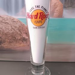 SAN DIEGO SAVE THE PLANET HARD ROCK CAFE Fluted Pilsner Beer Glass