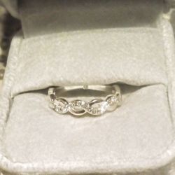 Sterling Silver With CZ Stones Size 7