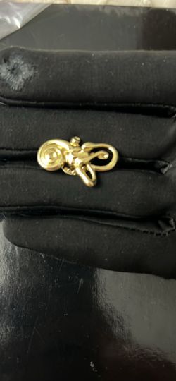 Gold-Tone Lizard Gecko Brooch Pin