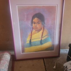 Taos girl painting