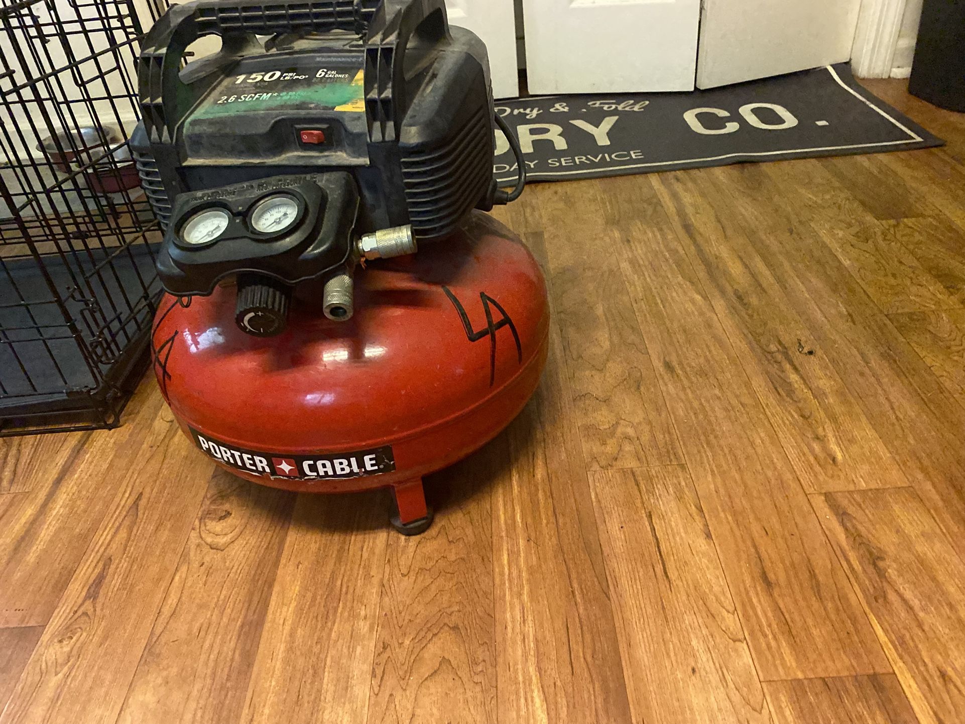 Air Compressor Air Hose And Nail Gun