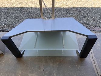 3-Tier Gray and Black TV Stand