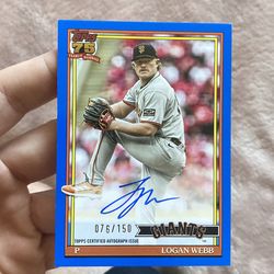 2026 Topps Series 1 Logan Web 1991 Throwback Blue Auto /150 #91A-WEB