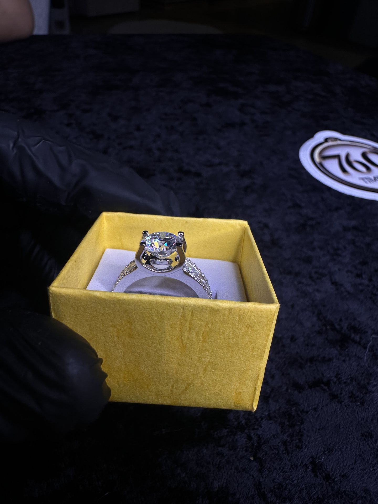 π Luxury Moissanite Engagement Ring β Two-Tone Setting π